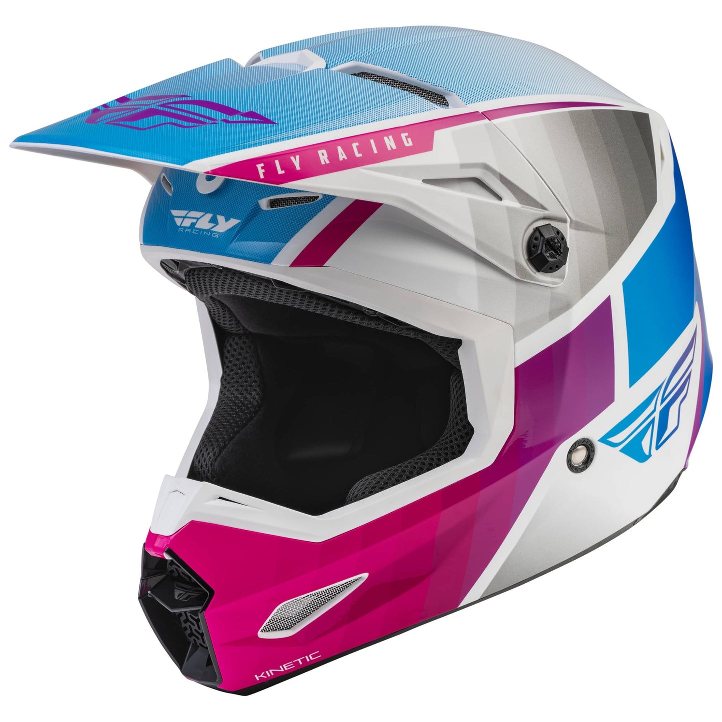 Fly Kinetic Drift Helmet - Pink / White / Blue