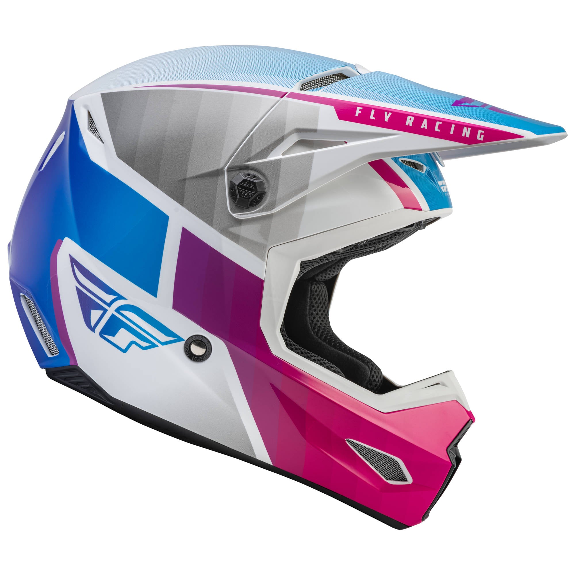 Fly Kinetic Drift Helmet - Pink / White / Blue