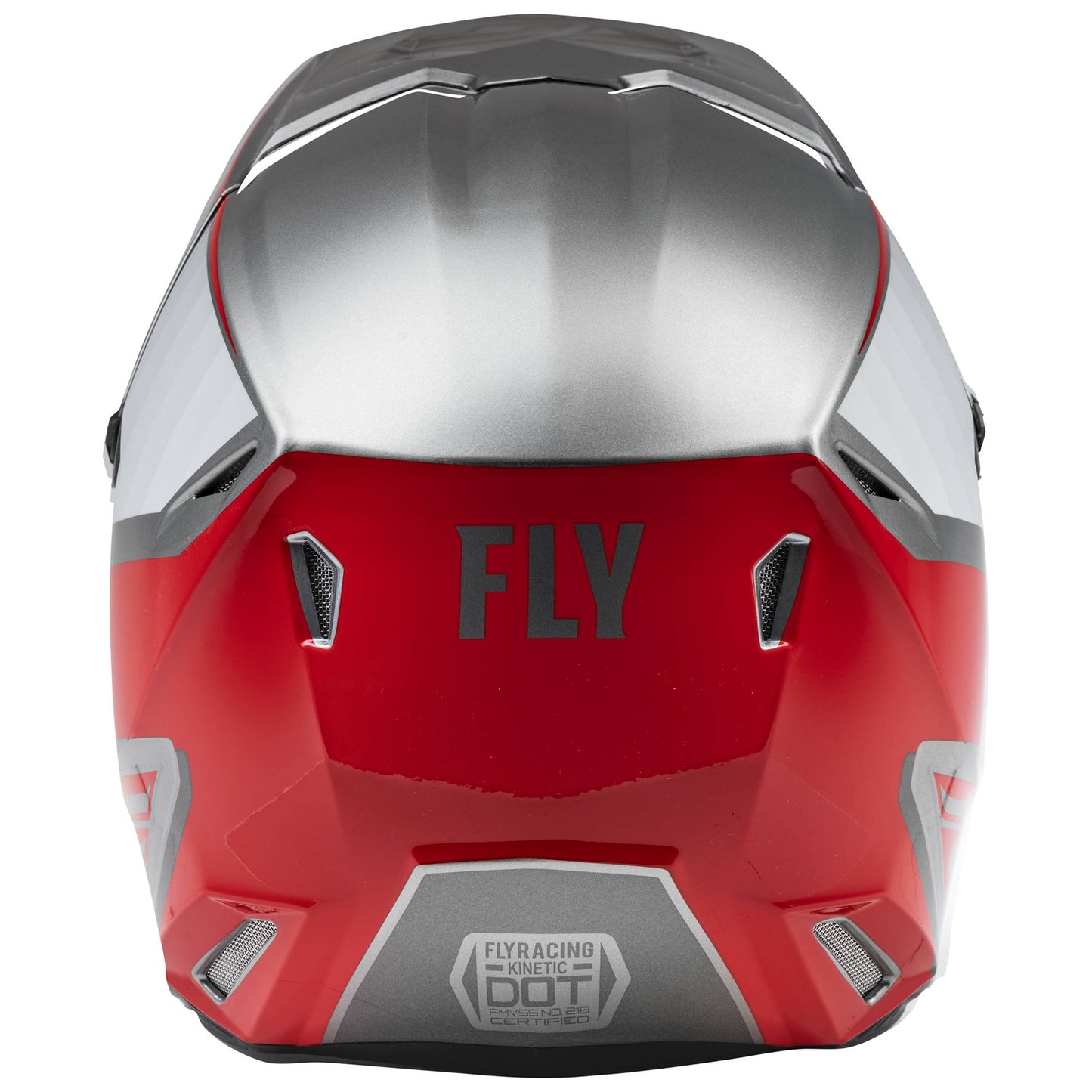 Fly Kinetic Drift Helmet - Charcoal / Lite Grey / Red