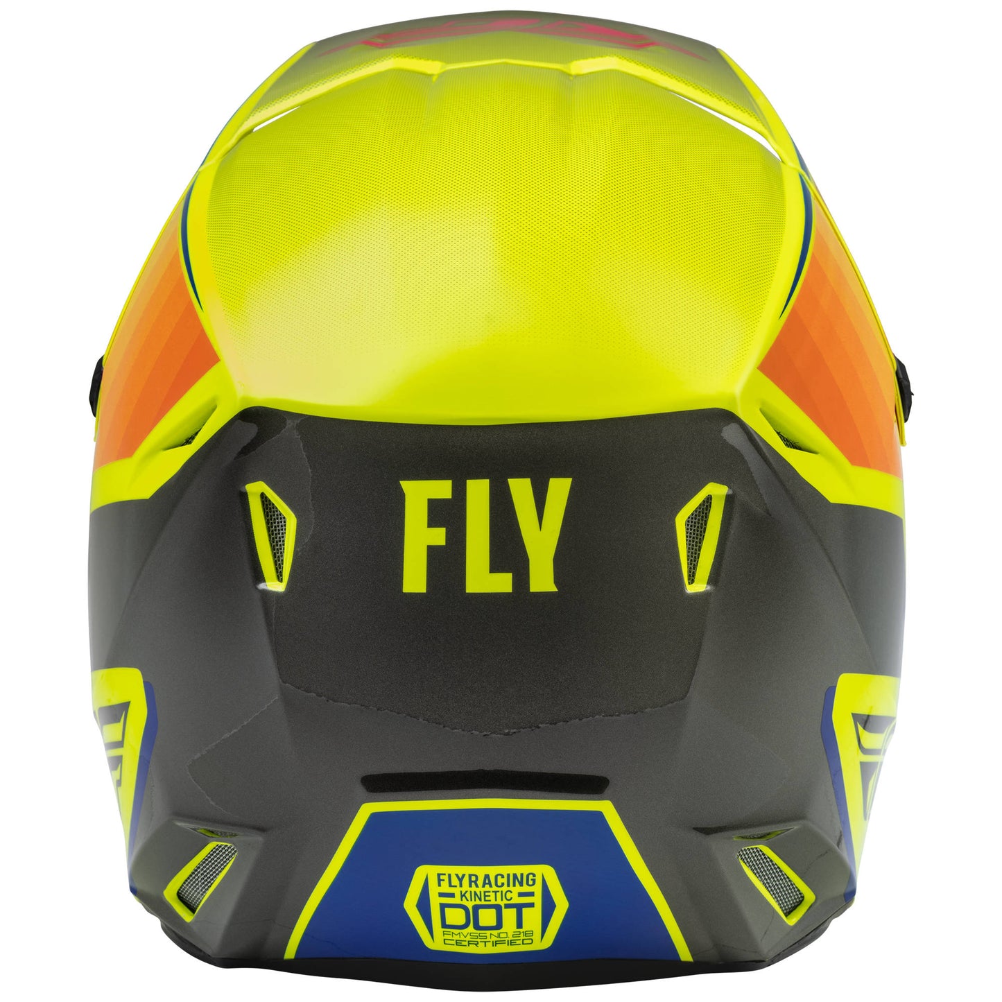Fly Kinetic Drift Helmet - Blue / Hi-Vis / Charcoal