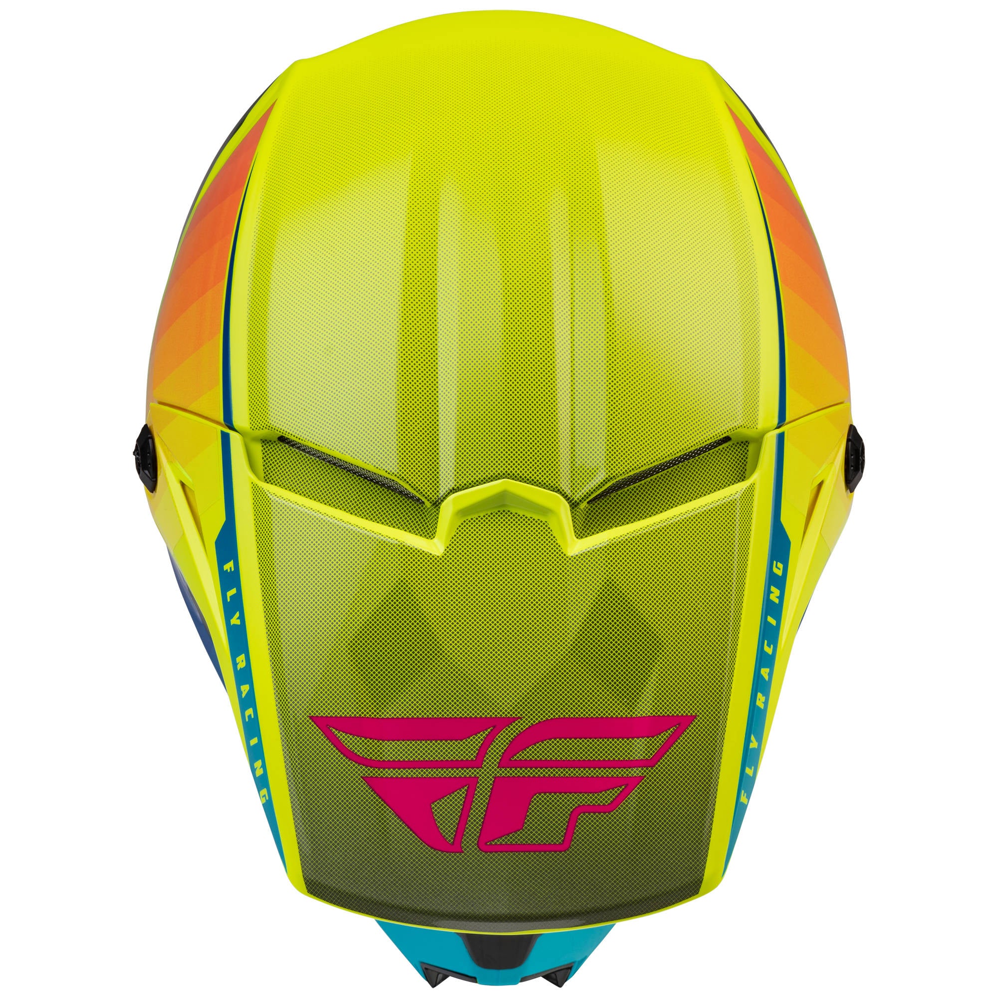 Fly Kinetic Drift Helmet - Blue / Hi-Vis / Charcoal