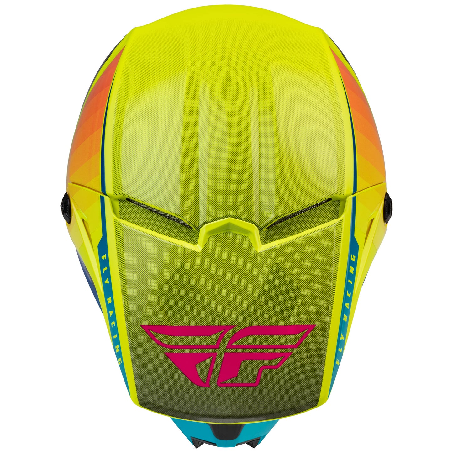 Fly Kinetic Drift Helmet - Blue / Hi-Vis / Charcoal