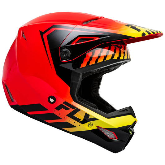 Fly Kinetic Menace Helmet - Red / Black / Yellow