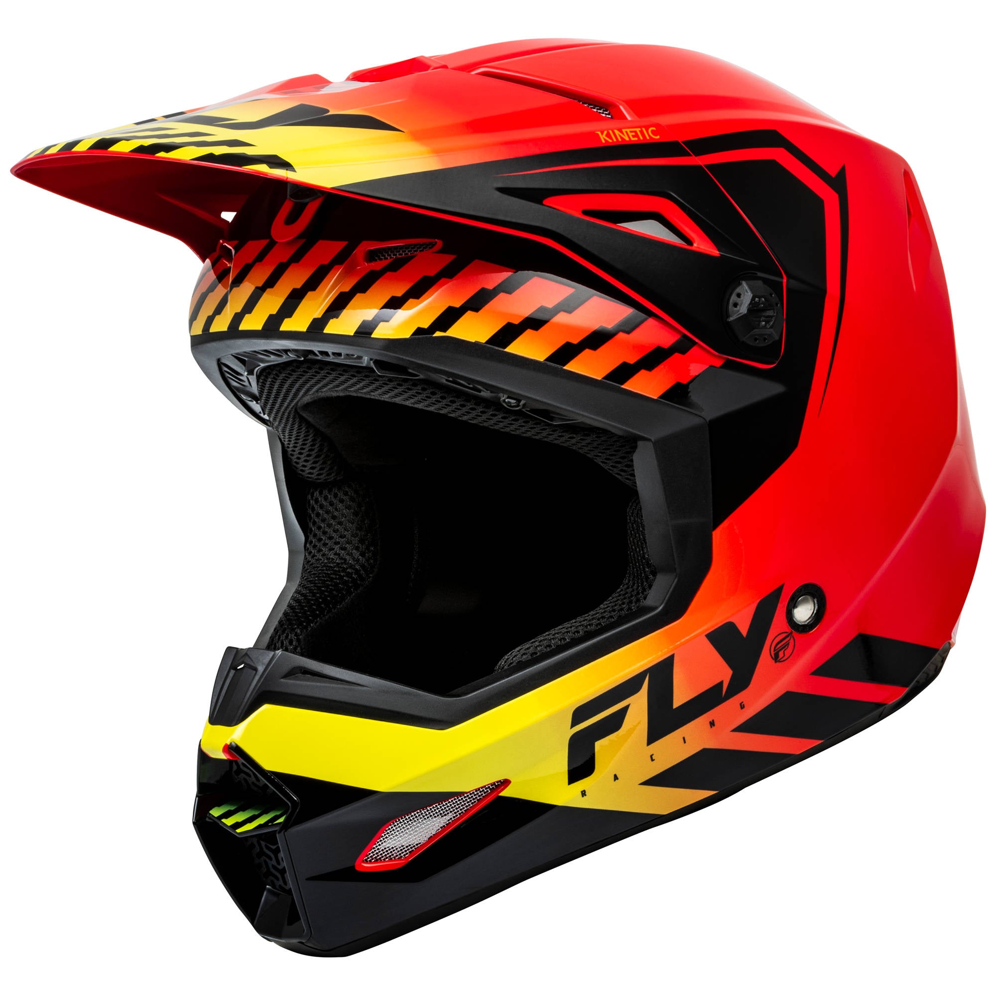 Fly Kinetic Menace Helmet - Red / Black / Yellow