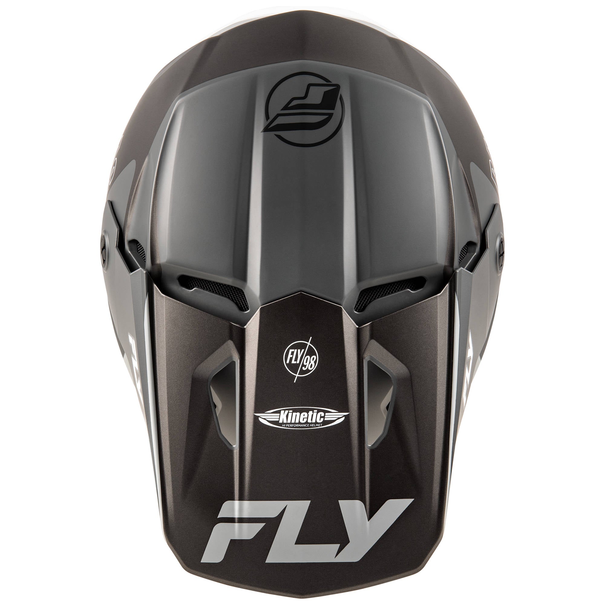 Fly Kinetic Rally Helmet - Matte Grey / Black / White