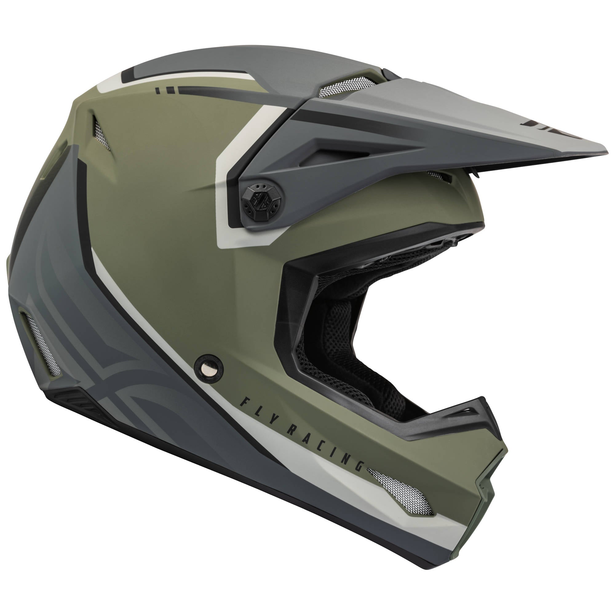 Fly Kinetic Vision Helmet - Olive Green / Grey