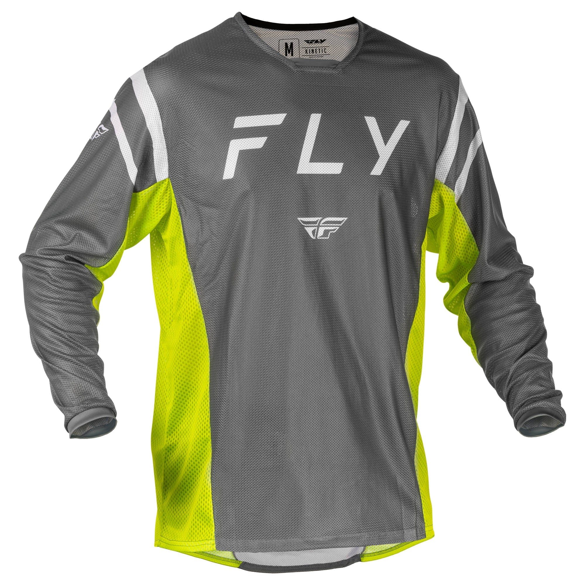 Fly Kinetic 2025 Mesh Center Jersey - Grey / White / Hi-Vis