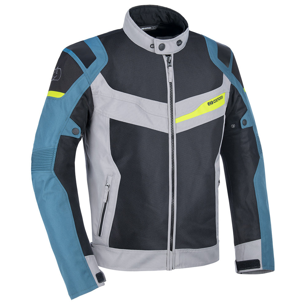 Oxford Dakar Dry2Dry Air Mens Jacket - Silver / Blue / Fluo
