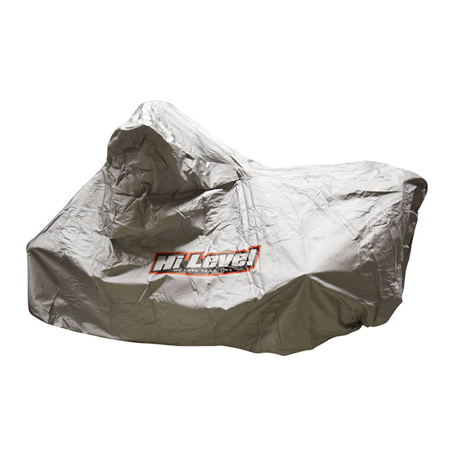 Hi Level Motorcycle Cover Grey PVC PP Medium