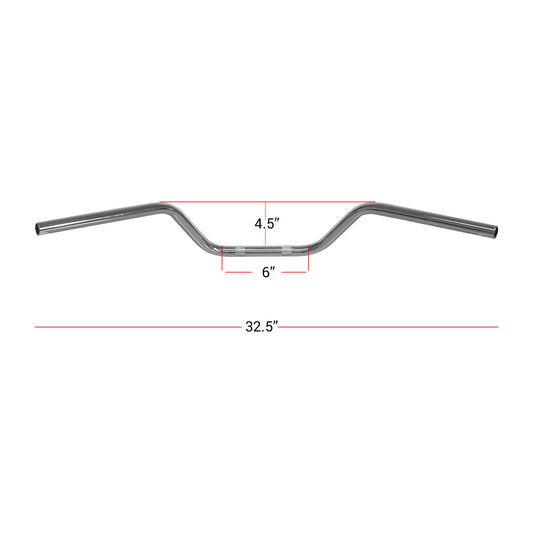 Hi Level Handlebar 7 / 8" Chrome 4.50" Rise