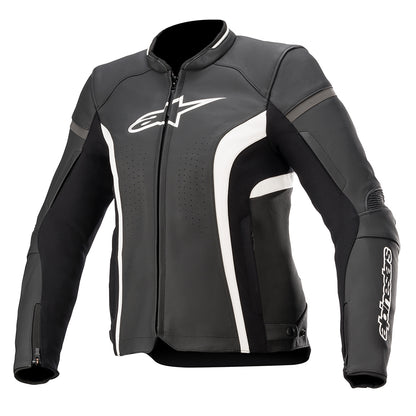 Alpinestars Stella Kira V2 Leather Jkt Black White