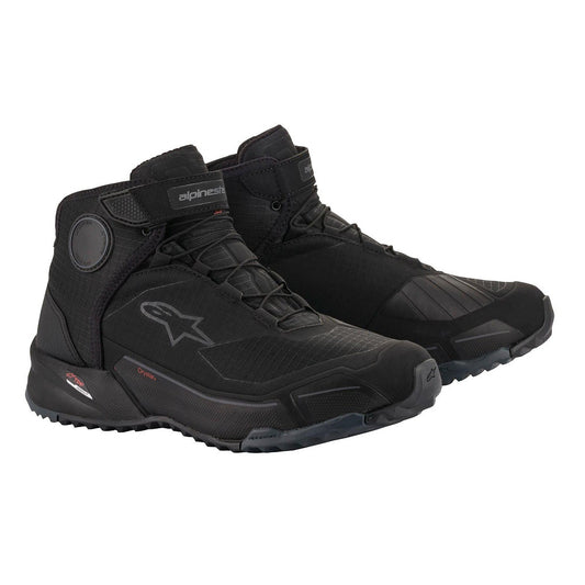 Alpinestars CR-X Drystar Waterproof Riding Shoes - Black / Black