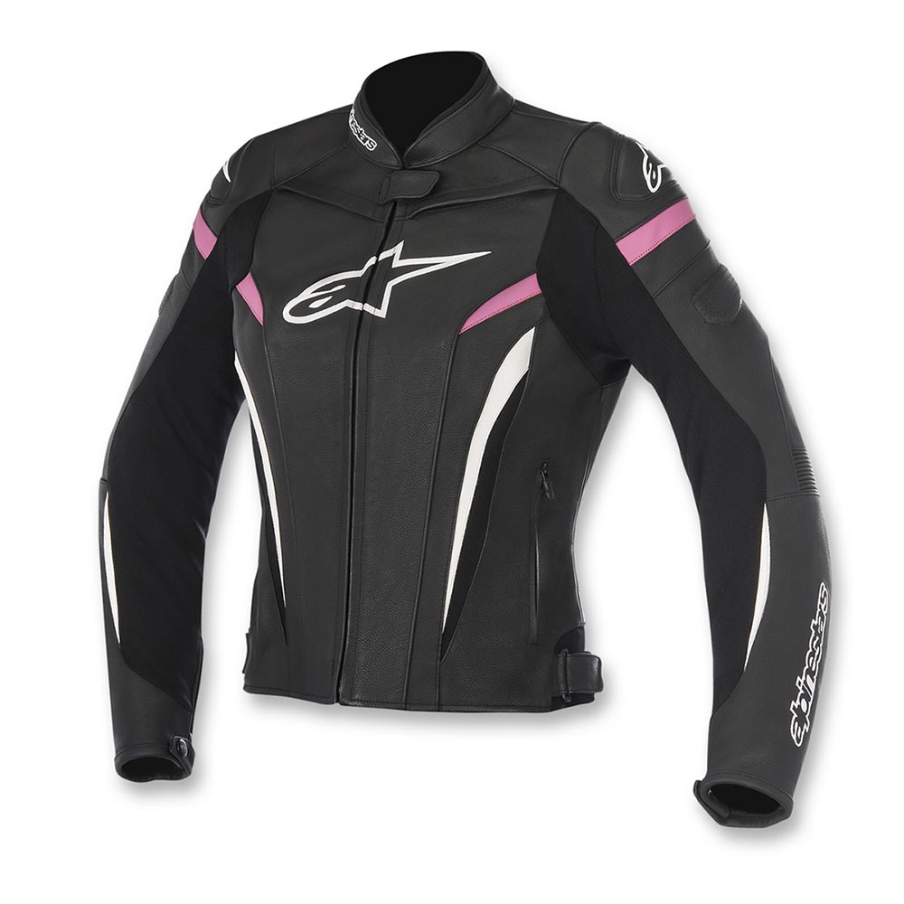 Alpinestars Stella GP Plus R V3 Leather Jacket - Black / White / Fuchsia