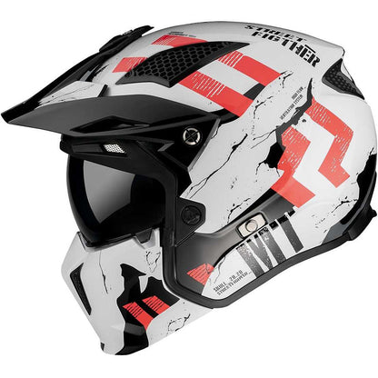 MT Streetfighter Skull A0 Gloss - Pearl White