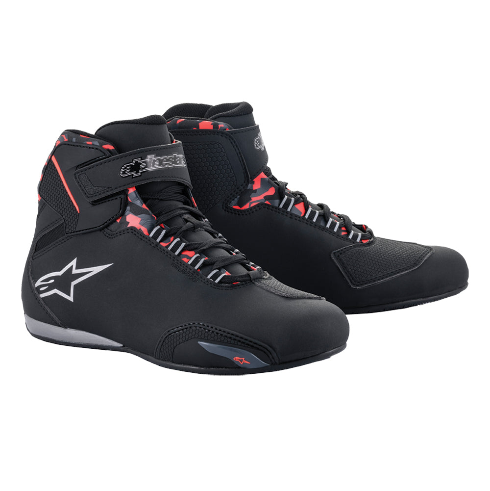 Alpinestars Sektor Waterproof Shoe - Black / Dark Grey / Red