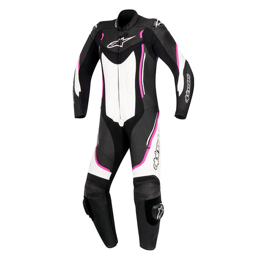 Alpinestars Motegi v2 Stella 1 Piece Suit - Black / White & Fuchsia