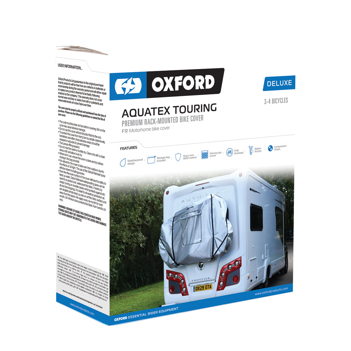 Oxford Aquatex Touring Deluxe Bike Cover for 1-2 bikes