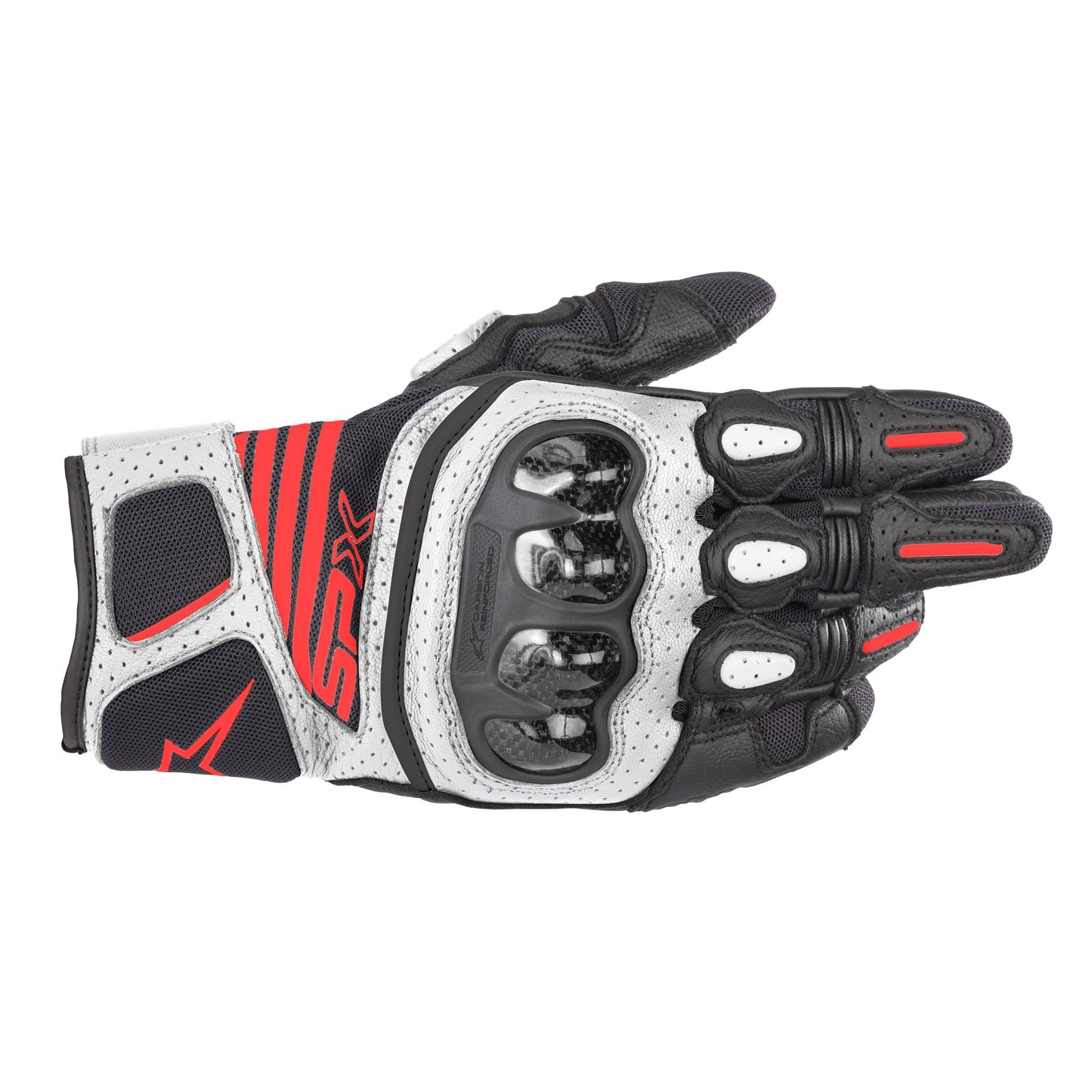 Alpinestars SP-X Air Carbon V2 Glove Black White Red Fluo