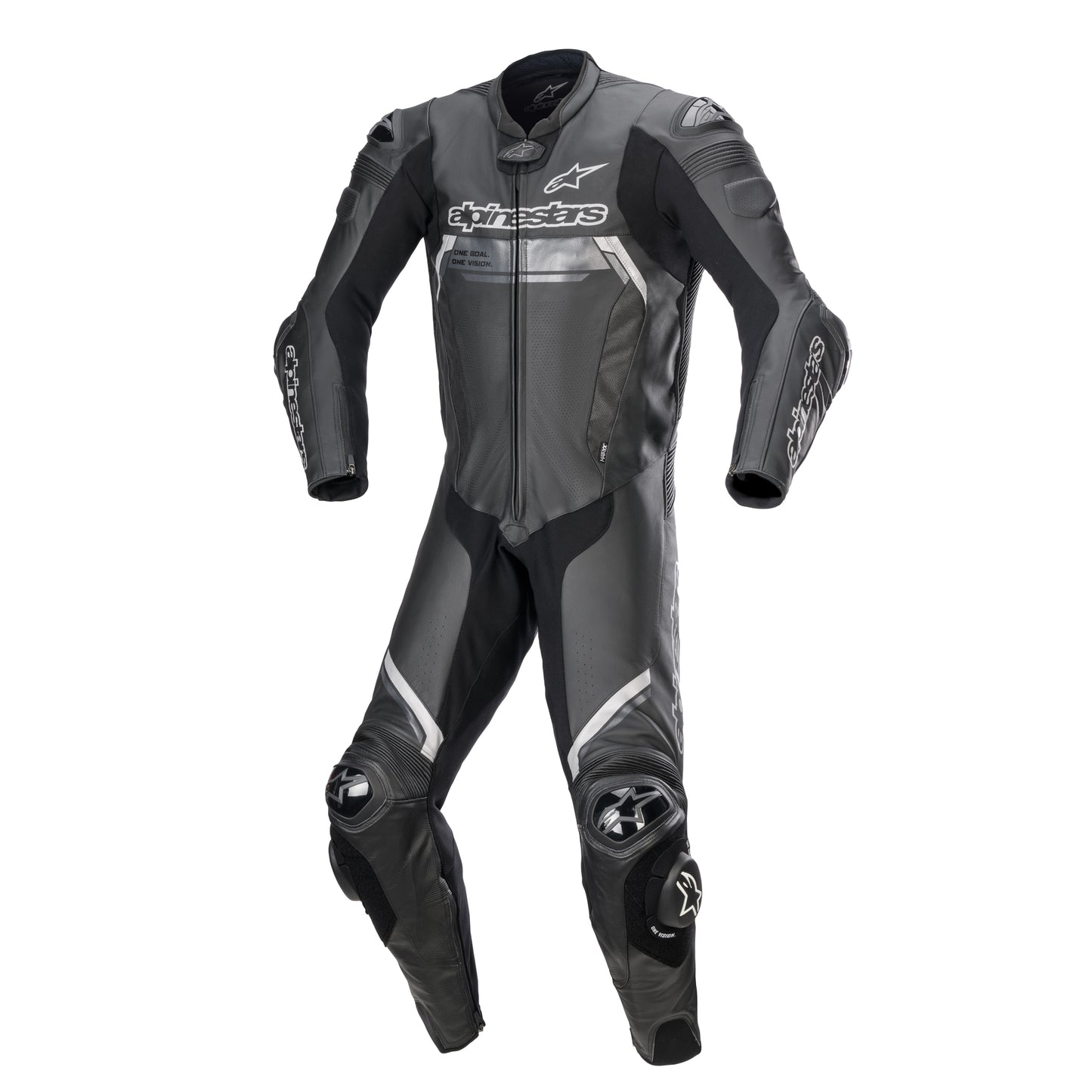 Alpinestars Missile V2 Ignition Leather 1 Piece Suit - Black / Black