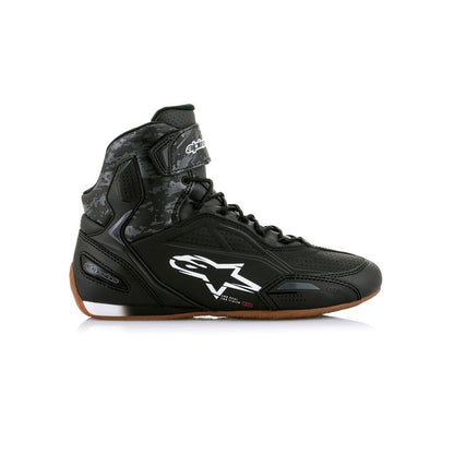 Alpinestars Faster 3 Short Motorcycle Boots - Black / Dark Grey / Gum