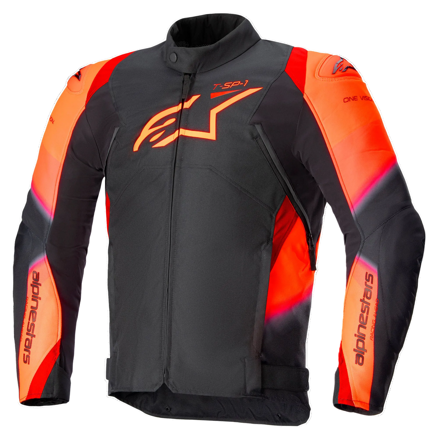 T-SP 1 V2 Waterproof Jacket - Black / Red / Fluo