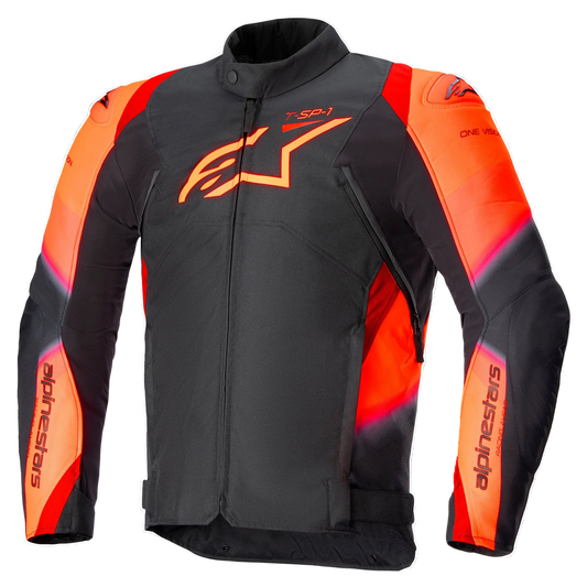 T-SP 1 V2 Waterproof Jacket - Black / Red / Fluo