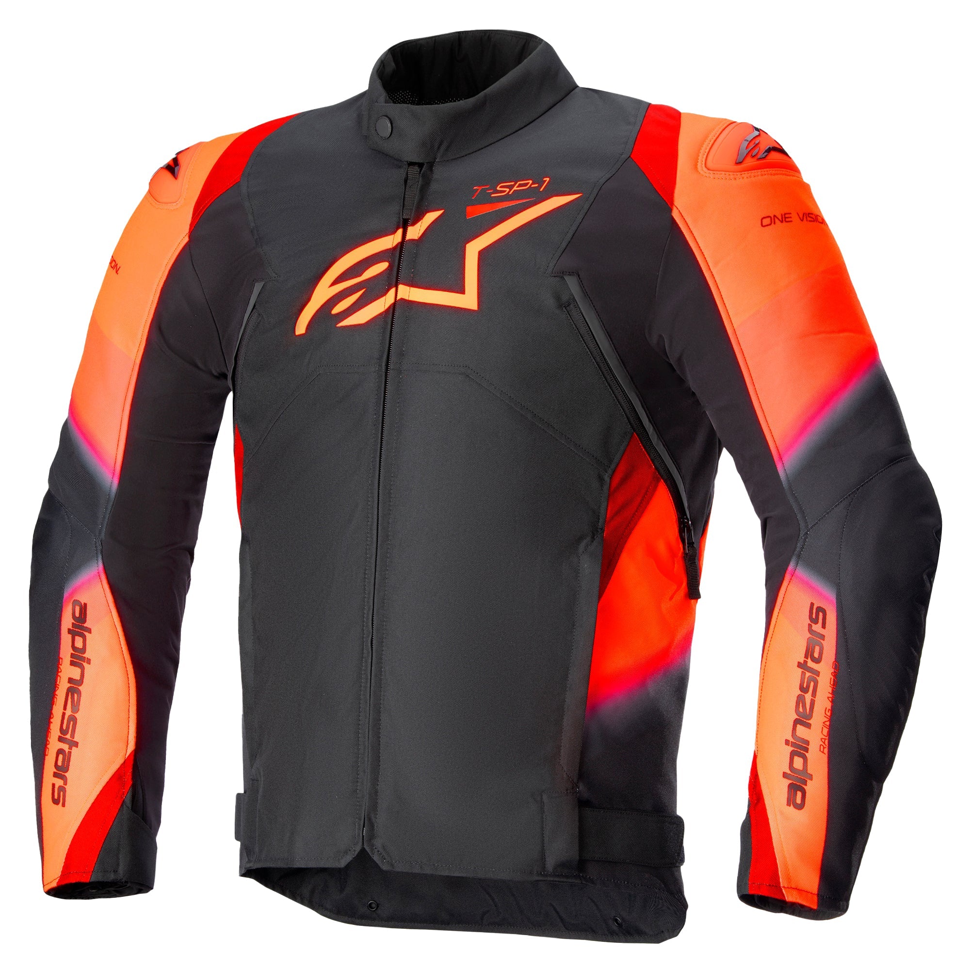 T-SP 1 V2 Waterproof Jacket - Black / Red / Fluo