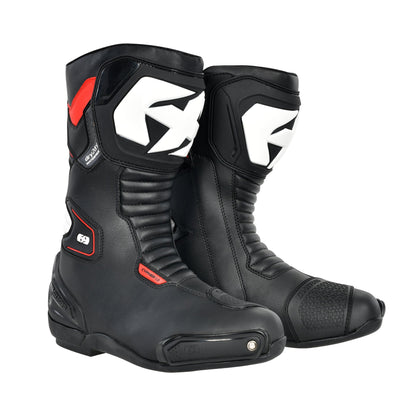 Oxford Cypher 1.0 Dry2Dry Waterproof Boots - Black / White / Red
