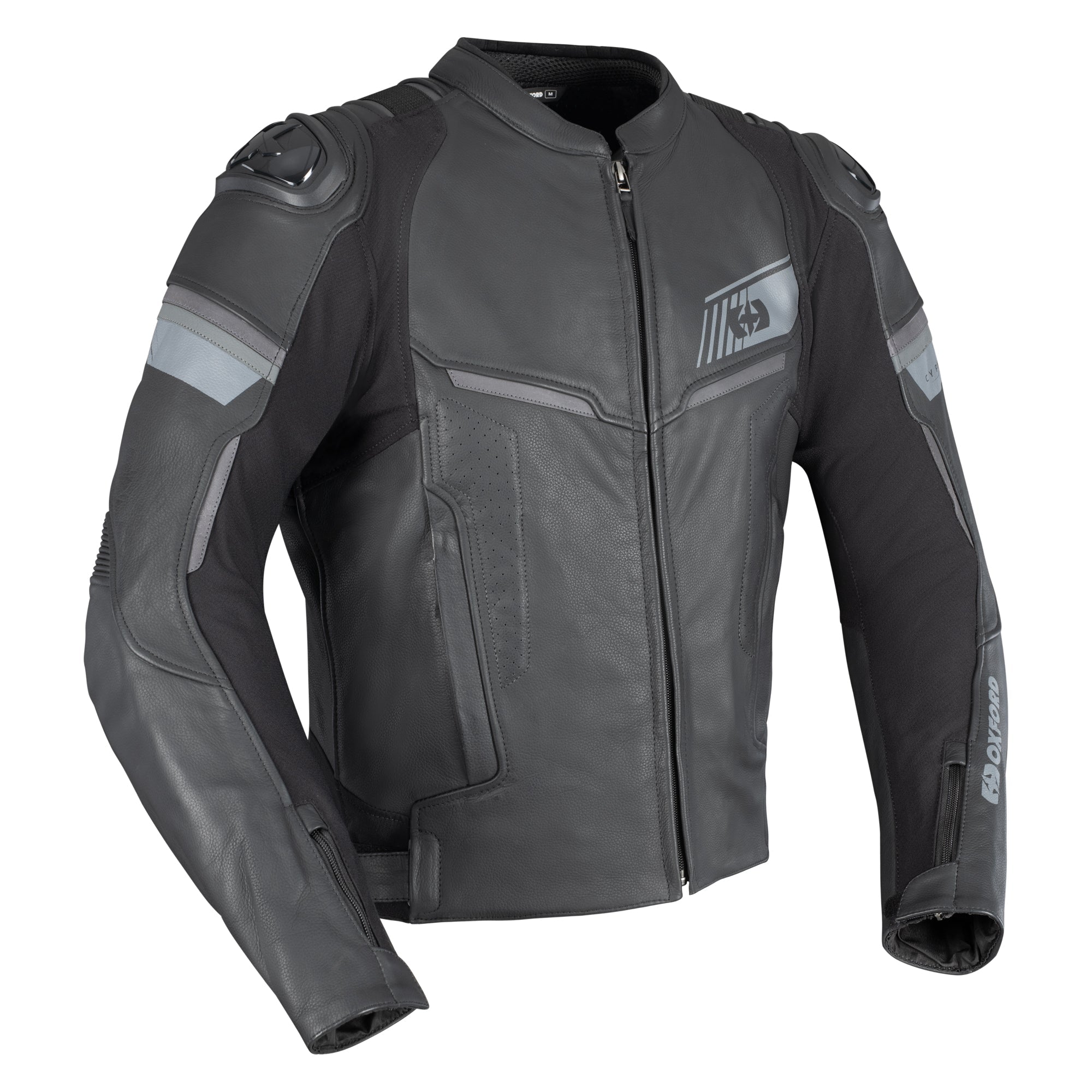 Oxford Cypher 1.0 Mens Leather Jacket - Stealth Black