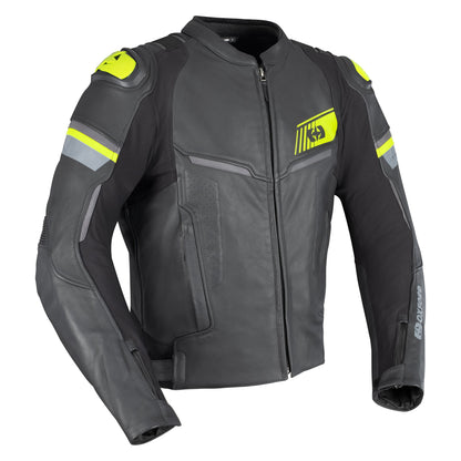 Oxford Oxford Cypher 1.0 Mens Leather Jacket - Black / Yellow