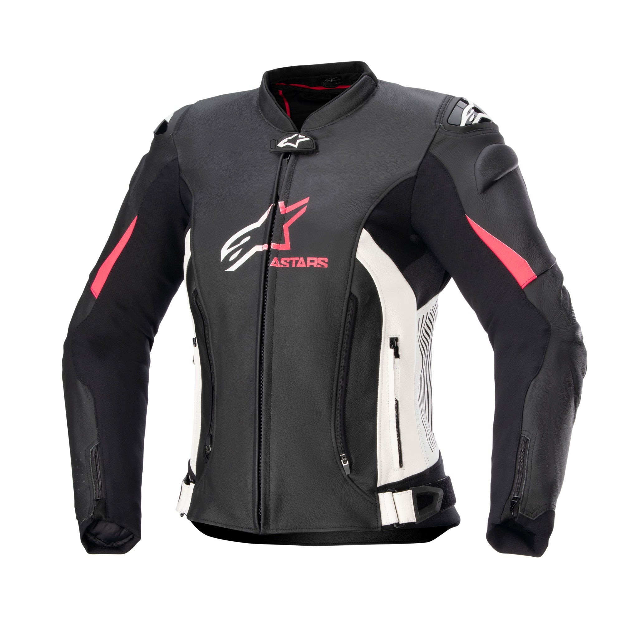 Alpinestars Stella Alpinestars GP Plus V4 Leather Jacket - Black / White / Diva Pink