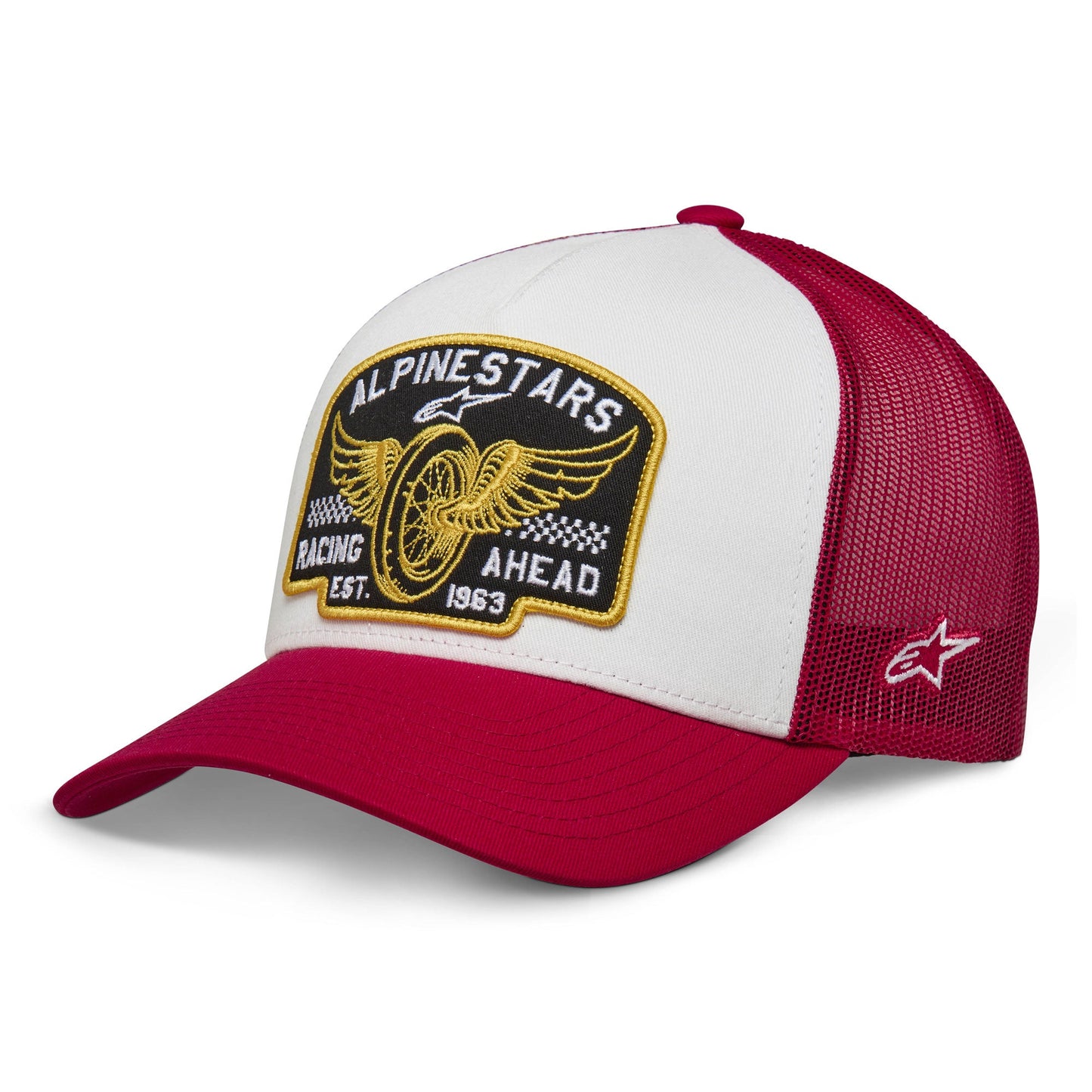 Alpinestars Heritage Patch Trucker Hat - White / Red