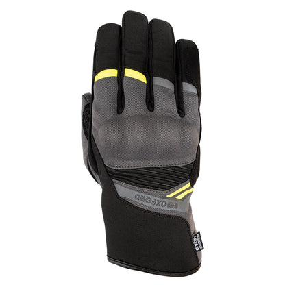 Oxford Dakar 1.0 D2D Mens Gloves - Charcoal / Yellow