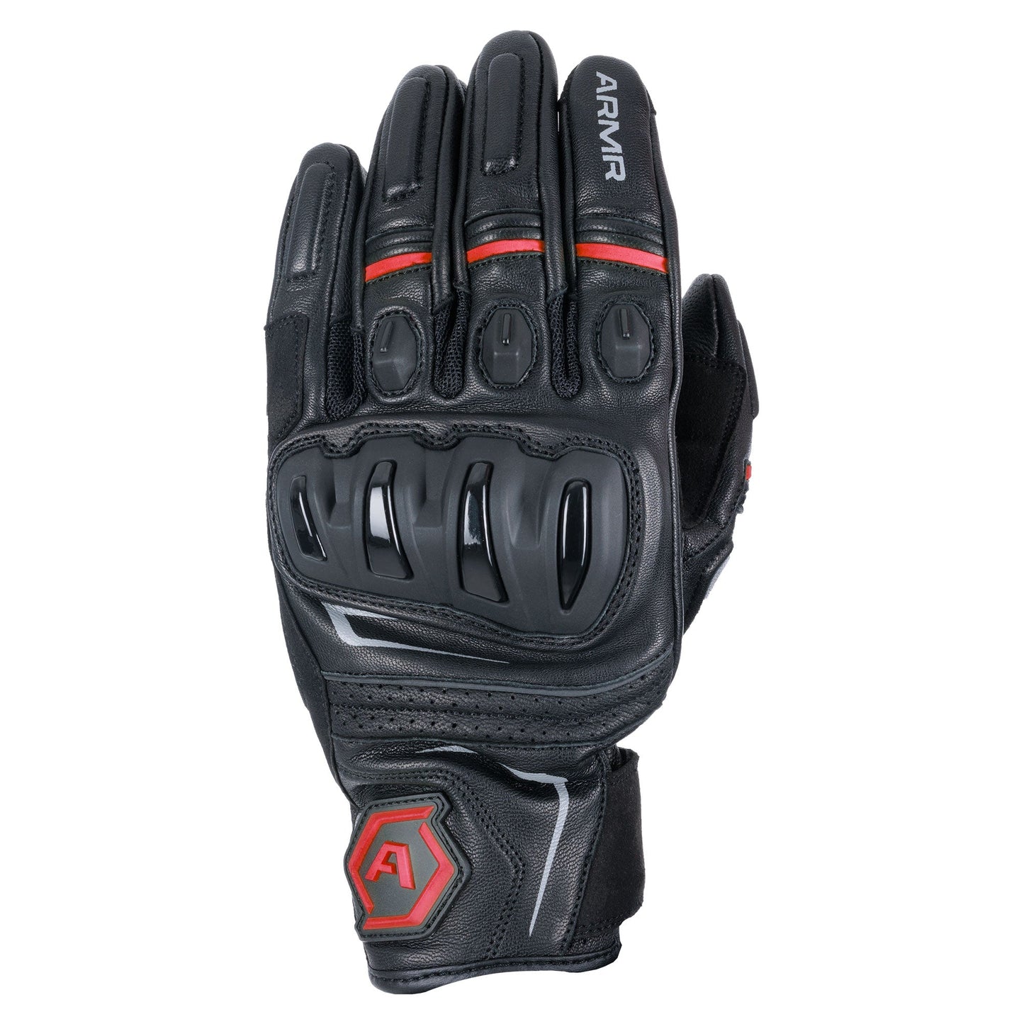 ARMR Raiden 3.0 Mens Leather Gloves - Black / Red