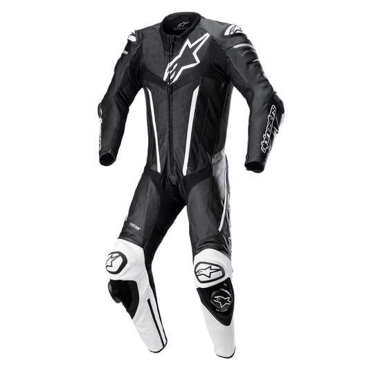 Alpinestars Fusion Leather Suit 1 Piece - Black / White