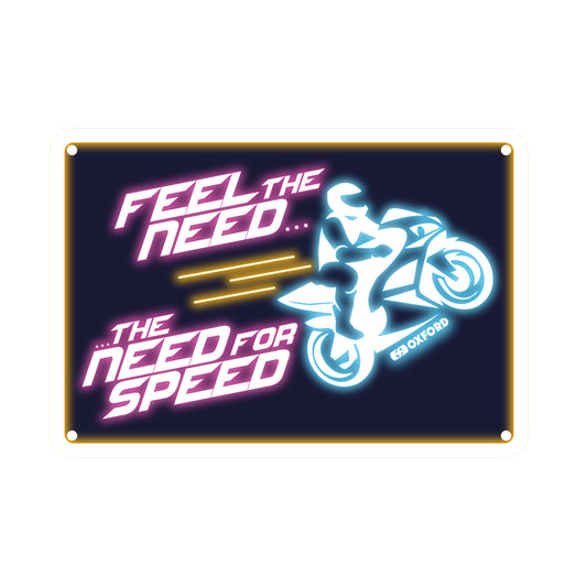 Oxford Garage Metal Sign: Feel The Need The Need For Speed