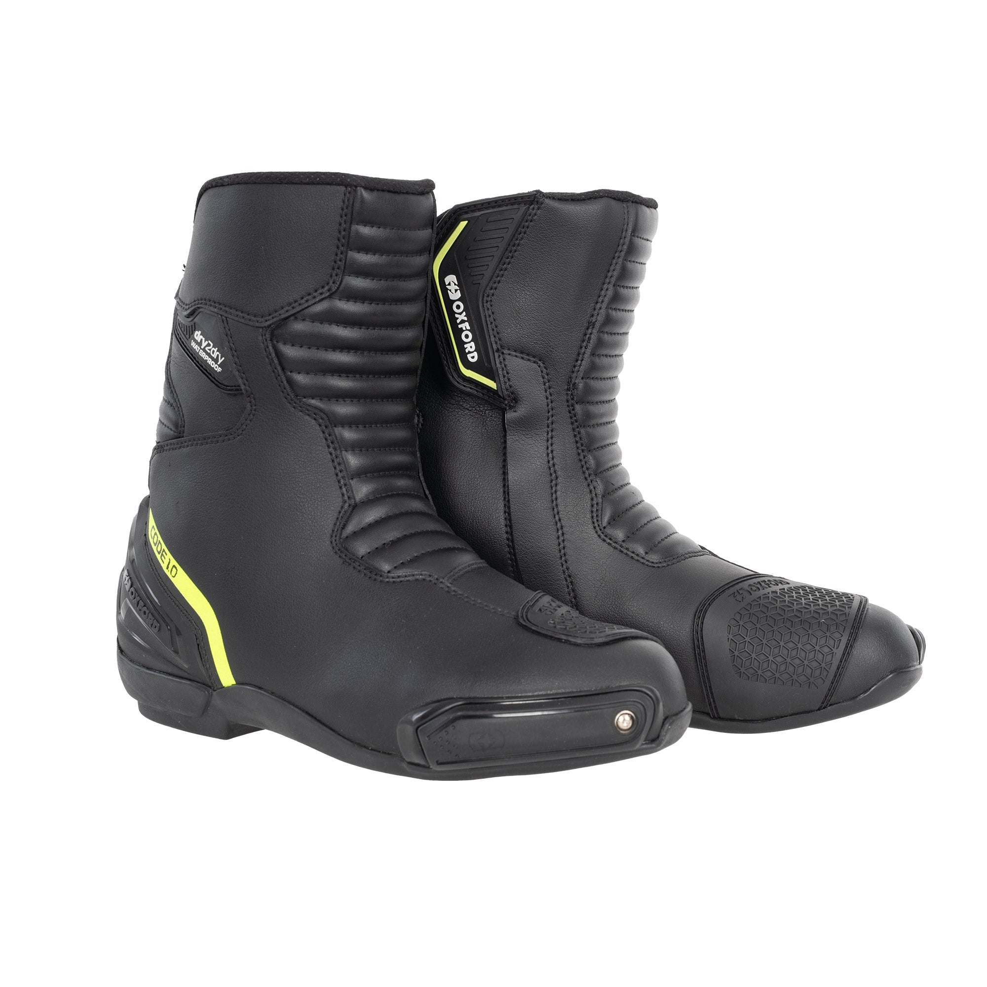 Oxford Code 1.0 Mid D2D Mens Boot - Black / Flo Yellow