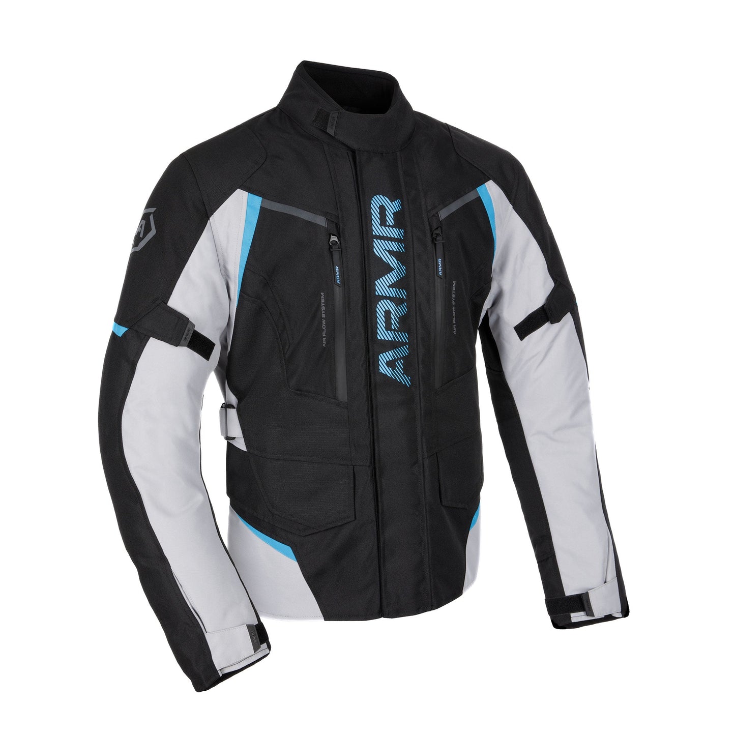 ARMR Kiso 4.0 Waterproof Mens Jacket - Black / Light Grey / Blue