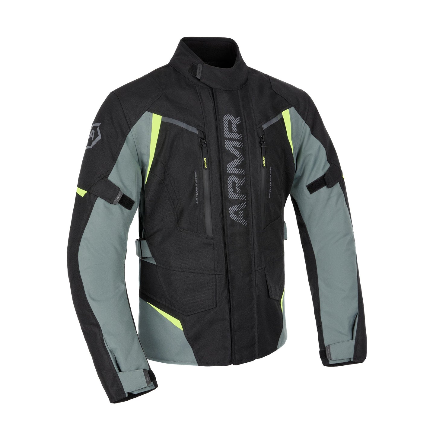 ARMR Kiso 4.0 Waterproof Mens Jacket - Black / Green / Fluo Yellow