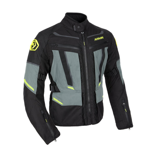 ARMR Kumaji 3.0 Waterproof Mens Jacket - Black / Green / Fluo Yellow