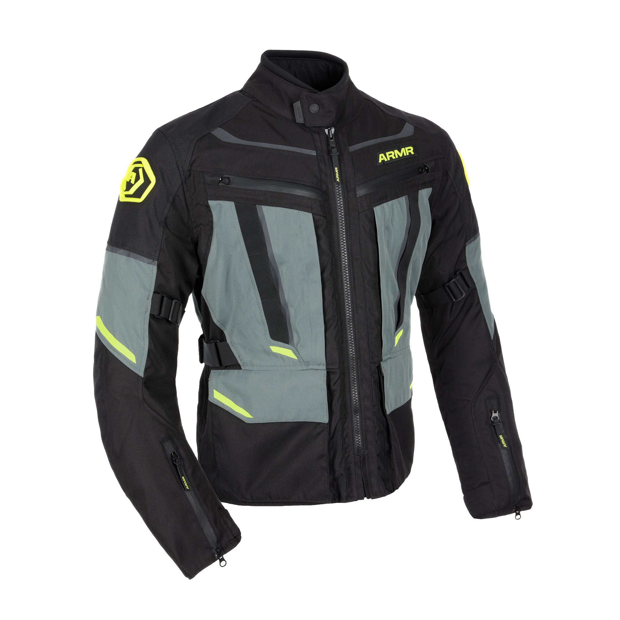 ARMR Kumaji 3.0 Waterproof Mens Jacket - Black / Green / Fluo Yellow