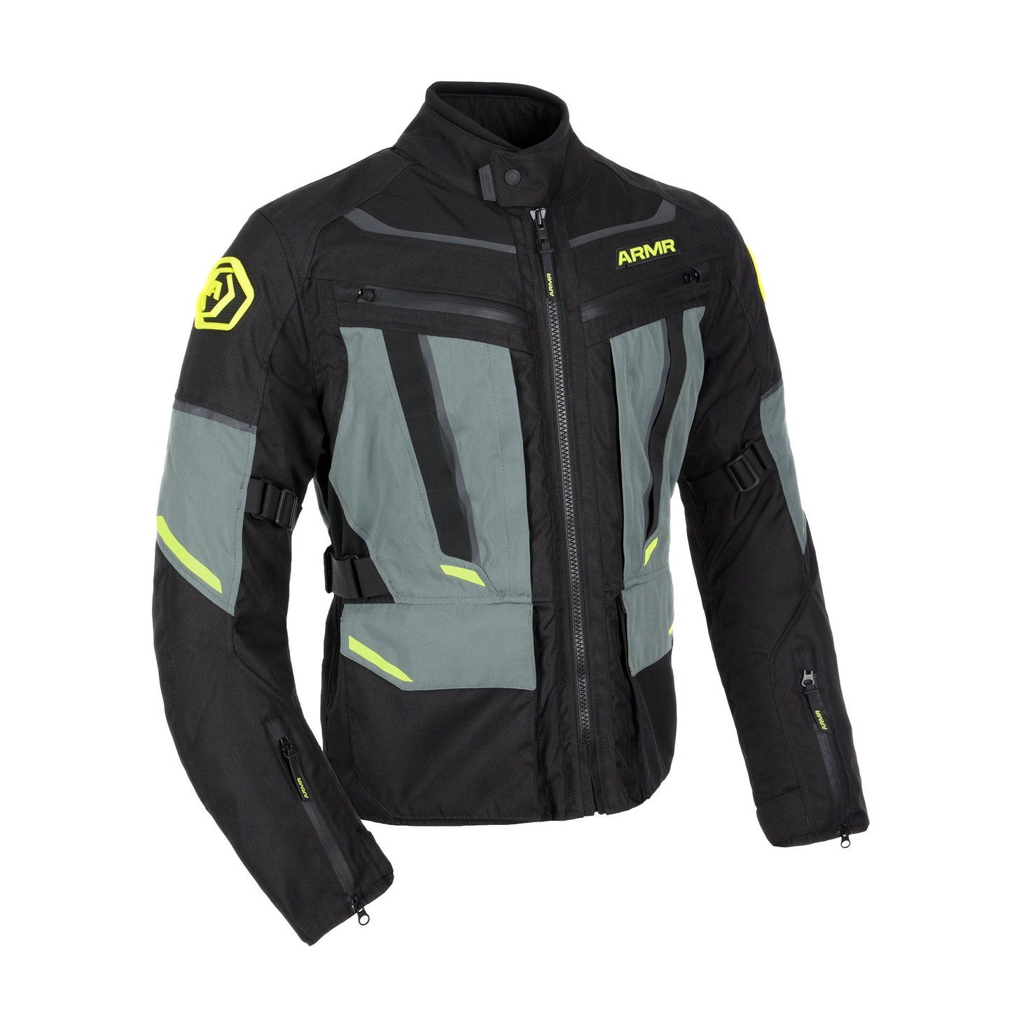 ARMR Kumaji 3.0 Waterproof Mens Jacket - Black / Green / Fluo Yellow