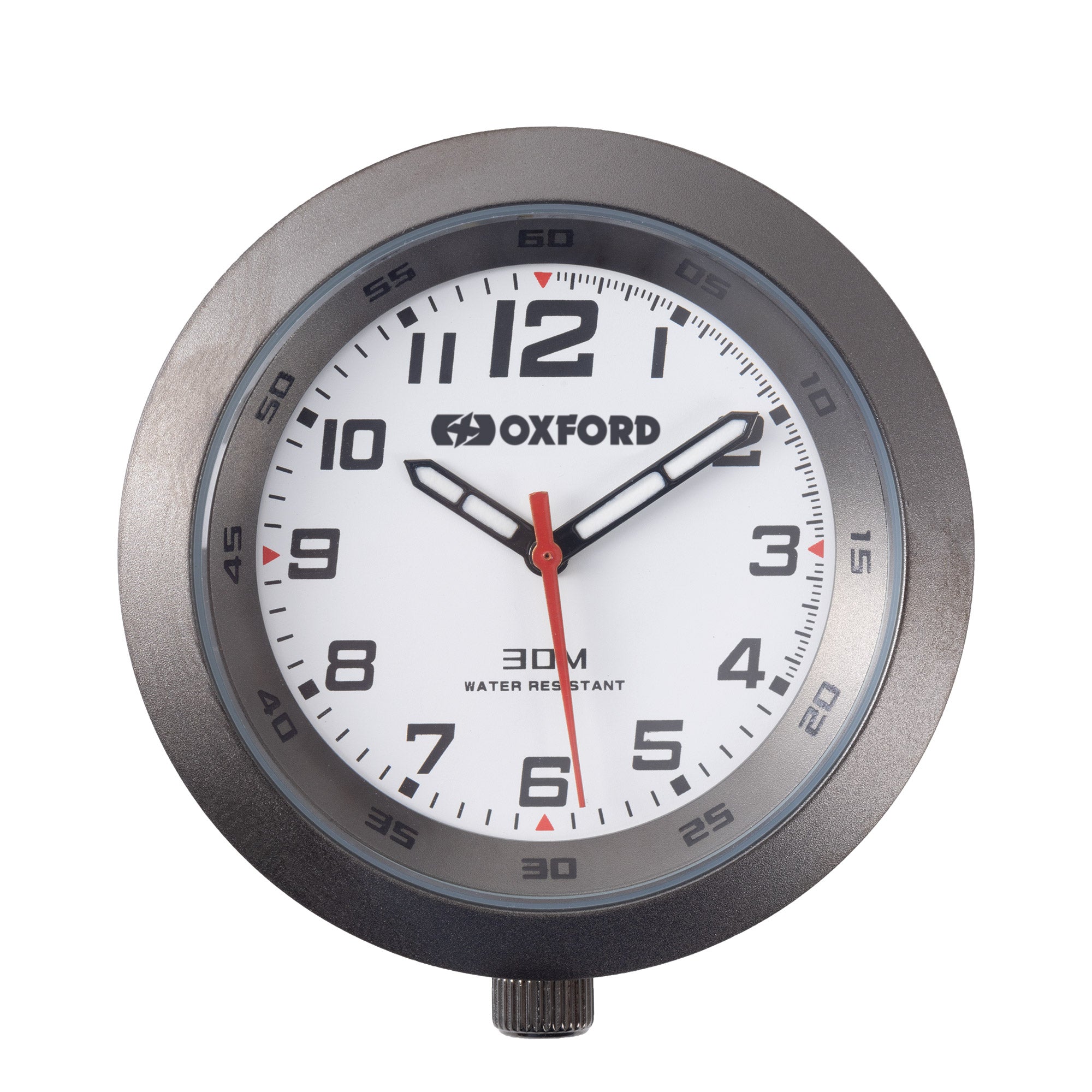 Oxford AnaClock - Titanium Case & White Face