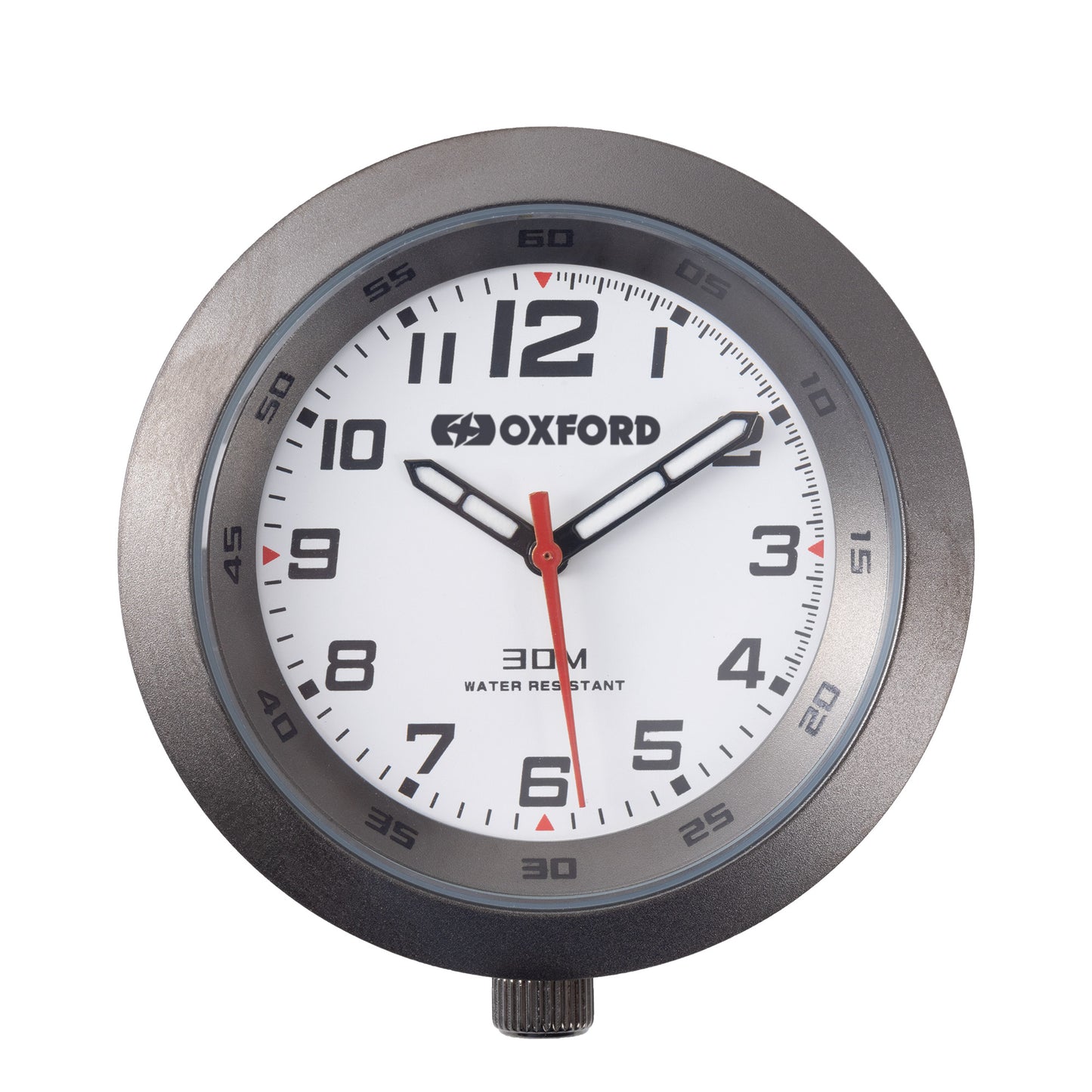 Oxford AnaClock - Titanium Case & White Face