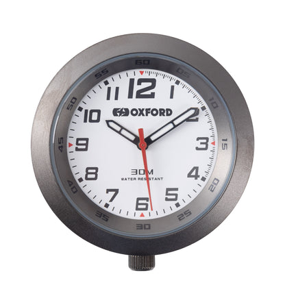Oxford AnaClock - Titanium Case & White Face