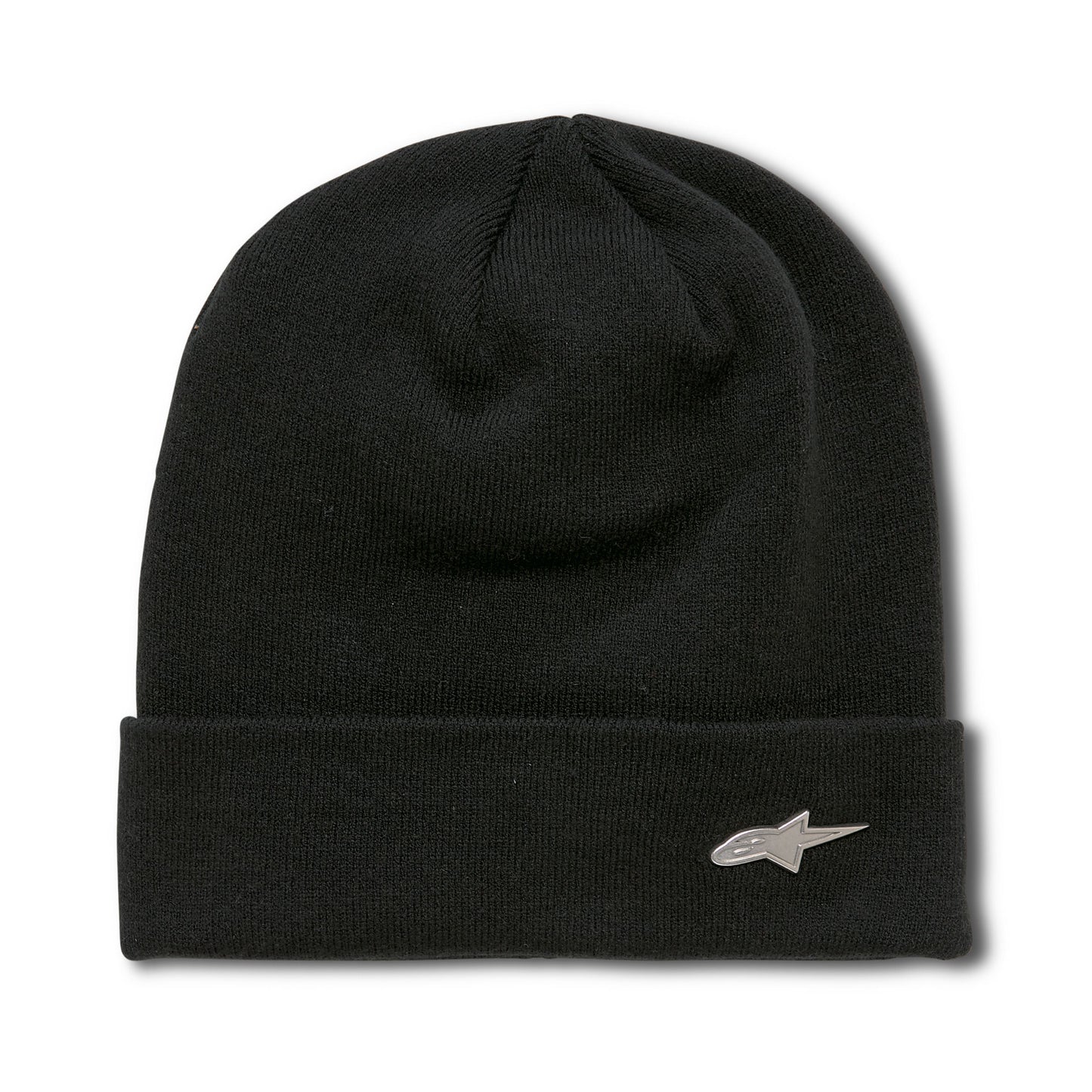 Metal Logo Cuff Beanie Black