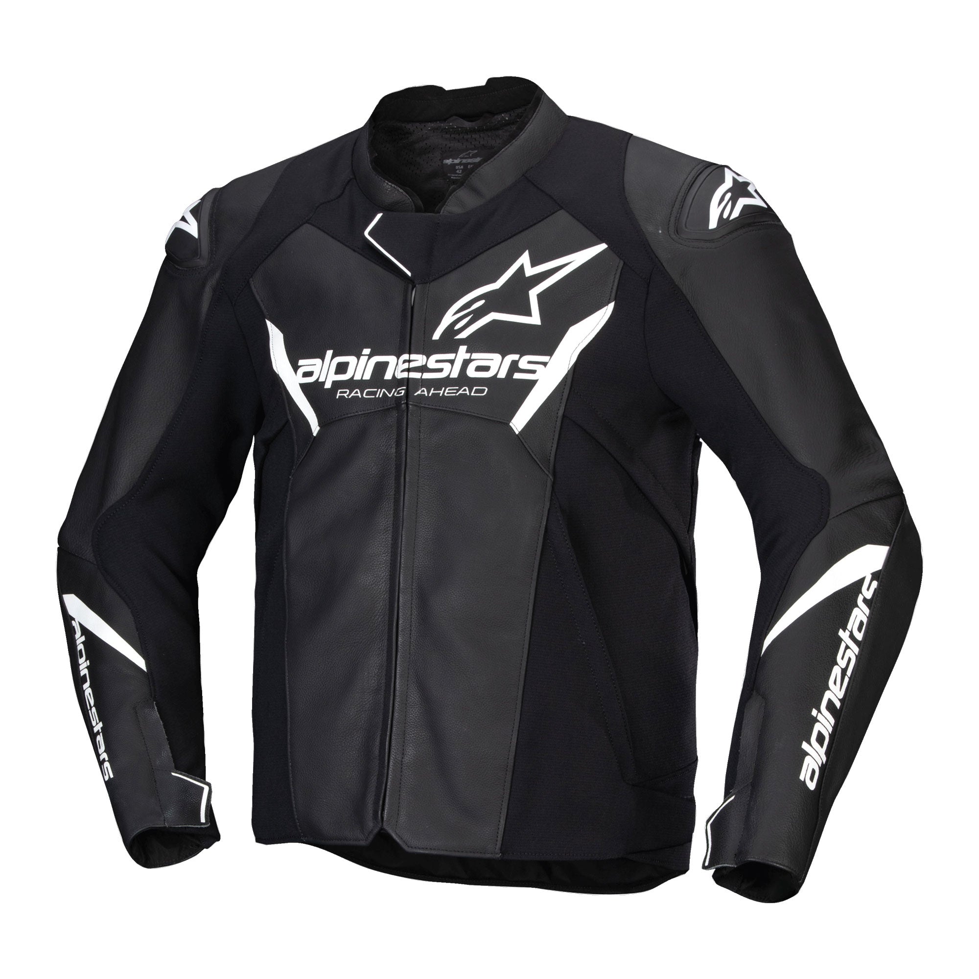 Alpinestars Faster V3 Leather Jacket - Black / White