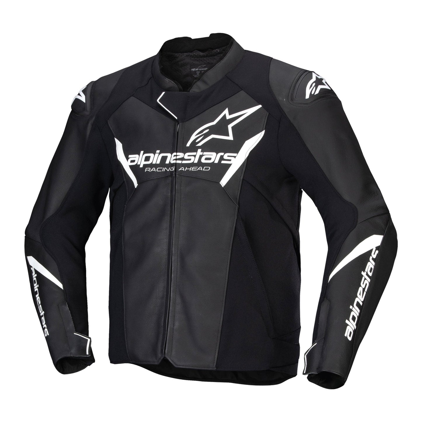 Alpinestars Faster V3 Leather Jacket - Black / White