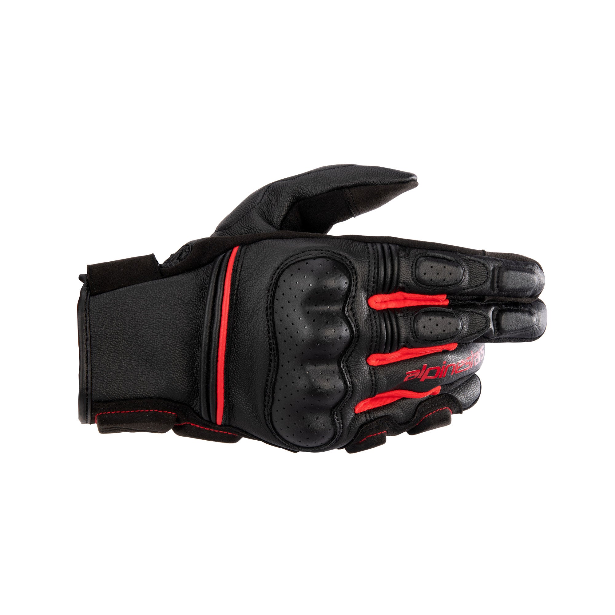 Alpinestars Phenom Leather Gloves - Black / Bright Red