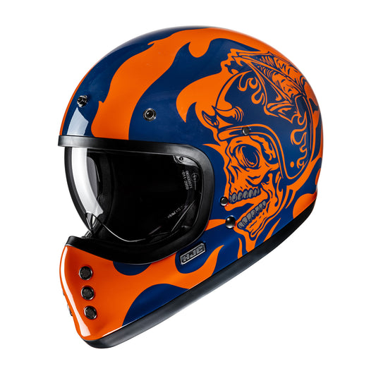 HJC V60 Flame MC27 Blue Orange XS